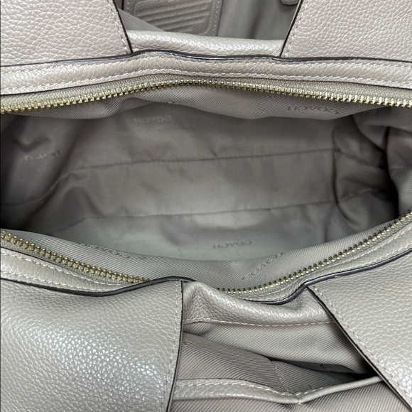 Coach Light Gray Leather Shoulder Bag EUC - Picture 7 of 17